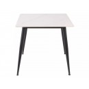 Стол обеденный SIGNAL RION белый лак/черный 80/80